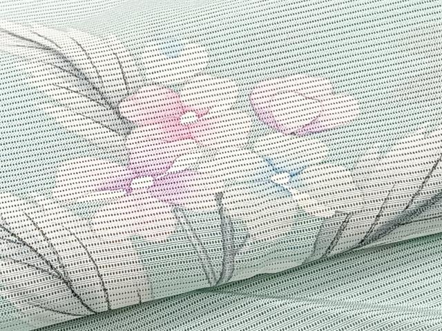 平和屋着物＊夏物　訪問着　絽　手描き　草花文　正絹　逸品　CABJ4241xi