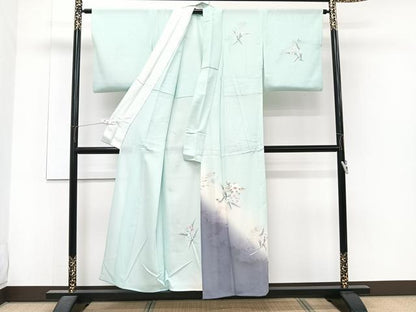 平和屋着物＊夏物　訪問着　絽　手描き　草花文　正絹　逸品　CABJ4241xi