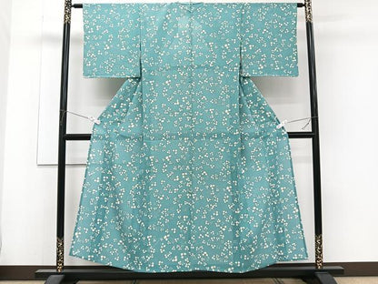 平和屋着物＊夏物　小紋　絽　枝花文　正絹　逸品　CABJ4243xi