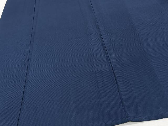 平和屋着物＊夏物　色無地　絽　濃藍色　正絹　逸品　CABJ4245xi