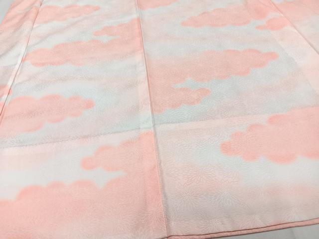 平和屋着物■長襦袢　無双仕立て　雲取り菊文　洗える着物　CABJ4246xi