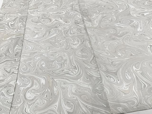 平和屋着物＊夏物　小紋　絽　墨流し文様　洗える着物　CABJ4248xi