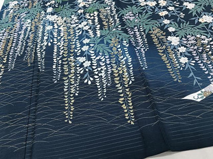 平和屋着物＊夏物　訪問着　絽　刺繍　枝垂れ花文　金銀彩　洗える着物　CABJ4249xi