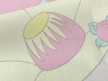 平和屋着物＊夏物　小紋　紗　花丸文　洗える着物　CABJ4251xi