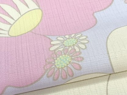 平和屋着物＊夏物　小紋　紗　花丸文　洗える着物　CABJ4251xi