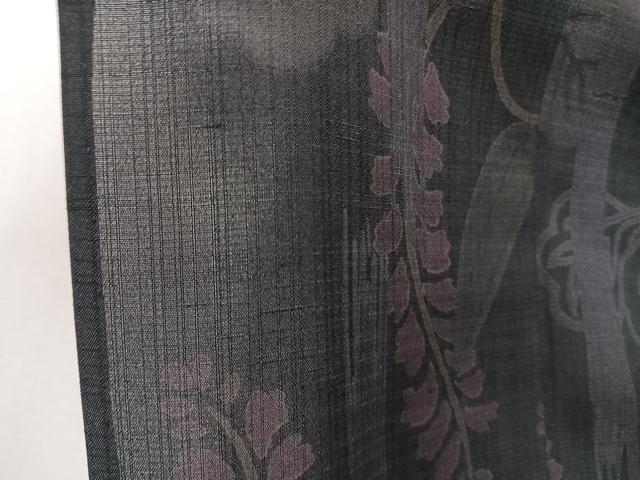平和屋着物＊夏物　小紋　紗　笹竹松文　洗える着物　CABJ4252xi