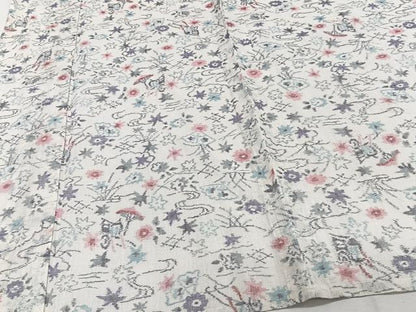 平和屋着物＊夏物　本場小千谷縮　流水楓文　麻　逸品　CABJ4255xi