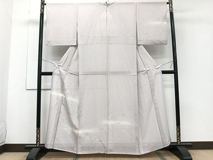 平和屋着物＊夏物　訪問着　絽　萩花文　暈し染め　金彩　正絹　逸品　CABJ4256xi