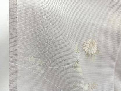 平和屋着物＊夏物　訪問着　絽　萩花文　暈し染め　金彩　正絹　逸品　CABJ4256xi