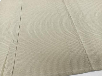 平和屋着物＊夏物　色無地　絽縮緬　油色　正絹　逸品　CABJ4257xi