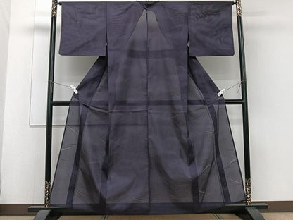平和屋着物＊夏物　小紋　縦絽　草紋紗　正絹　逸品　CABJ4258xi