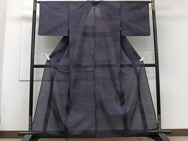 平和屋着物＊夏物　小紋　縦絽　草紋紗　正絹　逸品　CABJ4258xi