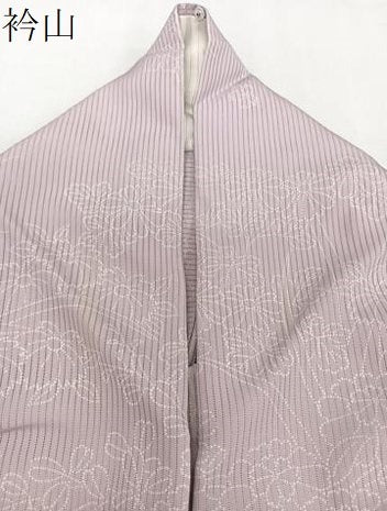 平和屋着物＊夏物　訪問着　縦絽　流水草花文　正絹　逸品　CABJ4263xi
