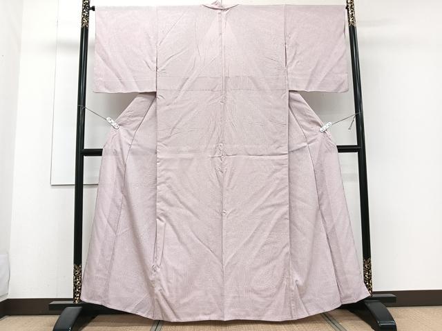 平和屋着物＊夏物　訪問着　縦絽　流水草花文　正絹　逸品　CABJ4263xi