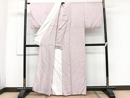 平和屋着物＊夏物　訪問着　縦絽　流水草花文　正絹　逸品　CABJ4263xi