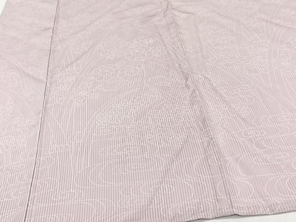 平和屋着物＊夏物　訪問着　縦絽　流水草花文　正絹　逸品　CABJ4263xi