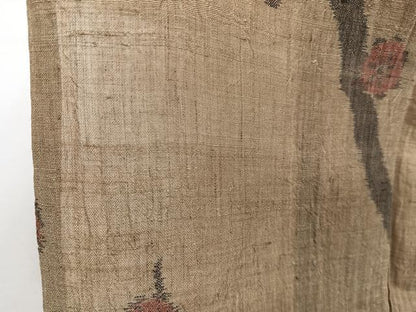 平和屋着物＊夏物　本場小千谷縮　枝梅文　麻　逸品　CABJ4265xi