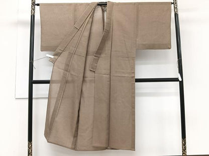 平和屋着物＊夏物　男性　紗紬　朽葉色　正絹　逸品　CABJ4271xi