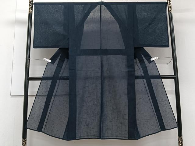 平和屋着物＊夏物　男性　小紋　紗　霞文　CABJ4274xi