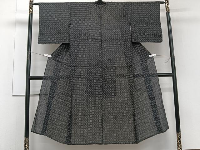 平和屋着物＊夏物　上布　幾何学文　麻　逸品　CABJ4278xi