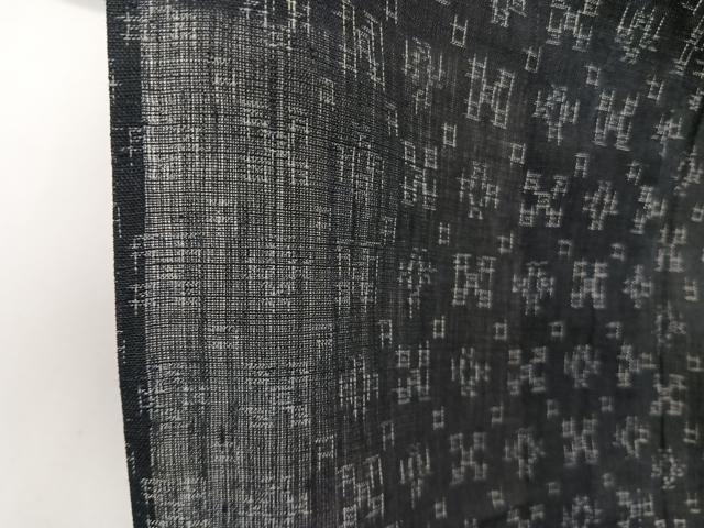 平和屋着物＊夏物　上布　幾何学文　麻　逸品　CABJ4278xi