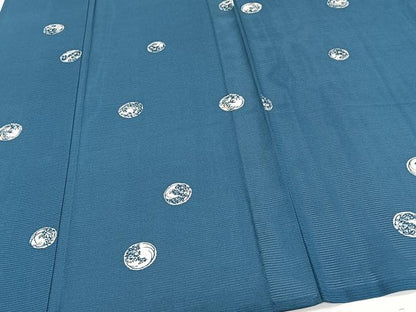 平和屋着物＊夏物　小紋　絽　型染め　花丸文　正絹　逸品　未使用　CABJ4279xi
