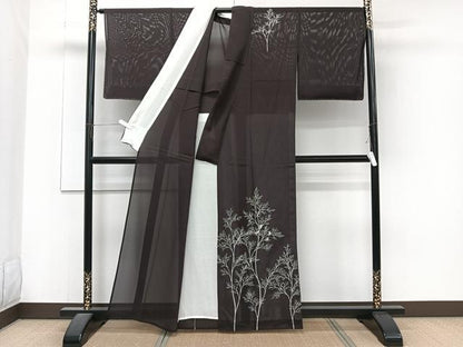 平和屋着物＊夏物　訪問着　絽　枝木文　蜻蛉　正絹　逸品　未使用　CABJ4280xi