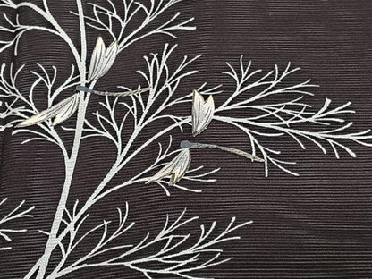 平和屋着物＊夏物　訪問着　絽　枝木文　蜻蛉　正絹　逸品　未使用　CABJ4280xi