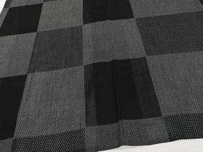 平和屋着物＊夏物　夏結城　100亀甲　格子亀甲文　正絹　逸品　CABJ4284xi