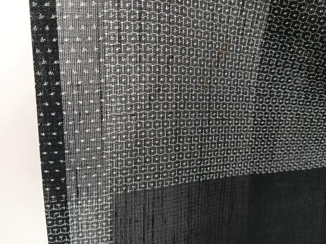平和屋着物＊夏物　夏結城　100亀甲　格子亀甲文　正絹　逸品　CABJ4284xi