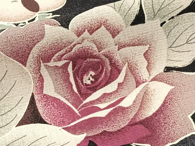平和屋着物＊夏物　撫松庵　小紋・浴衣兼用　セオアルファ　薔薇　洗える着物　CABJ4287xi