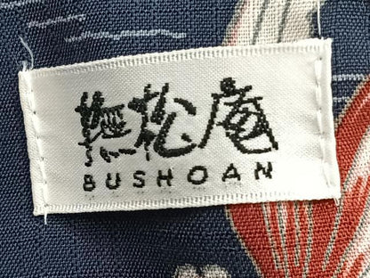 平和屋着物＊夏物　撫松庵　小紋・浴衣兼用　セオアルファ　金魚草文　洗える着物　CABJ4289xi