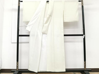 平和屋着物＊夏物　小紋　紗　格子文　洗える着物　CABJ4293xi