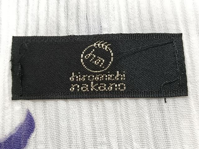 平和屋着物＊ファッションブランド　hiromichi nakano　ヒロミチナカノ　夏物　小紋　紗　麻の花文　洗える着物　CABJ4294xi