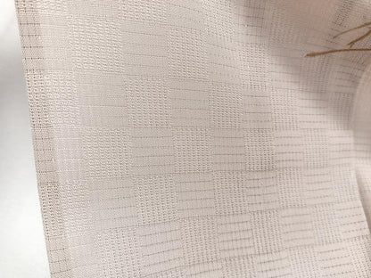 平和屋着物＊夏物　訪問着　市松文絽　草楓文　暈し染め　金彩　正絹　逸品　CABJ4299xi