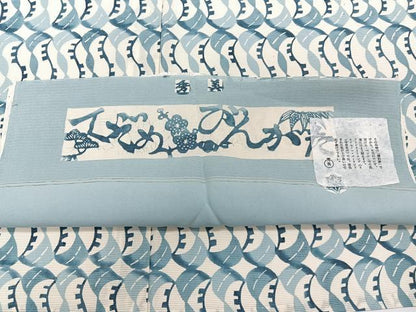 平和屋着物＊夏物　小紋　絽　秀美てぞめびんがた　抽象文　反端付き　正絹　逸品　CABJ4300xi