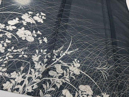 平和屋着物＊夏物　訪問着　紋絽　草花文　蛍ぼかし　正絹　逸品　CABJ4302xi