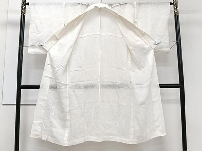 平和屋着物＊夏物　長襦袢　流水紋紗　生成り色　麻　逸品　CABJ4303xi