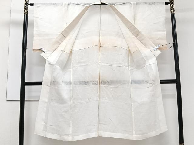 平和屋着物＊夏物　長襦袢　枝草紋紗　白色　麻　逸品　CABJ4304xi