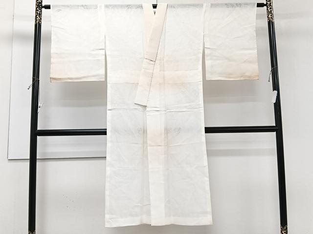 平和屋着物＊夏物　長襦袢　枝草紋紗　白色　麻　逸品　CABJ4304xi