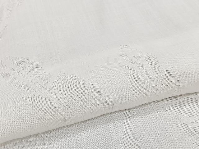 平和屋着物＊夏物　長襦袢　枝草紋紗　白色　麻　逸品　CABJ4304xi