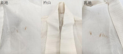 平和屋着物＊夏物　長襦袢　枝花紋紗　白色　麻　逸品　CABJ4305xi