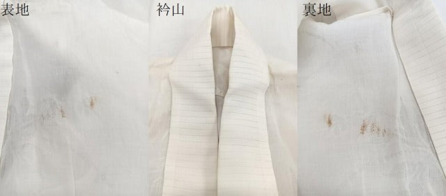 平和屋着物＊夏物　長襦袢　枝花紋紗　白色　麻　逸品　CABJ4305xi