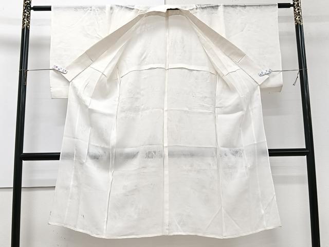 平和屋着物＊夏物　長襦袢　枝花紋紗　白色　麻　逸品　CABJ4305xi