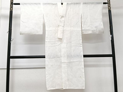 平和屋着物＊夏物　長襦袢　芝花紋紗　白色　麻　逸品　CABJ4307xi