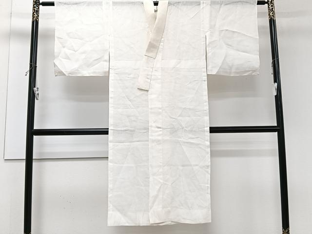 平和屋着物＊夏物　長襦袢　芝紋紗　生成り色　麻　逸品　CABJ4308xi