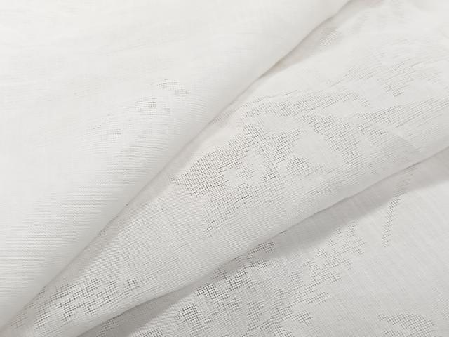 平和屋着物＊夏物　長襦袢　草花紋紗　白色　麻　逸品　CABJ4309xi