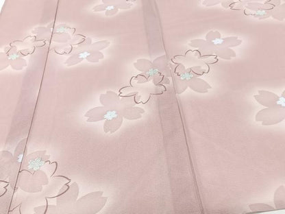 平和屋着物＊夏物　小紋　絽　舞桜文　洗える着物　CABJ4315xi