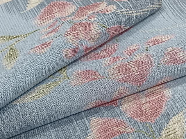 平和屋着物＊夏物　小紋　紗　枝垂れ草花文　洗える着物　CABJ4316xi