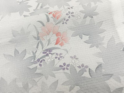 平和屋着物＊夏物　小紋　絽　枝楓花文　洗える着物　CABJ4320xi